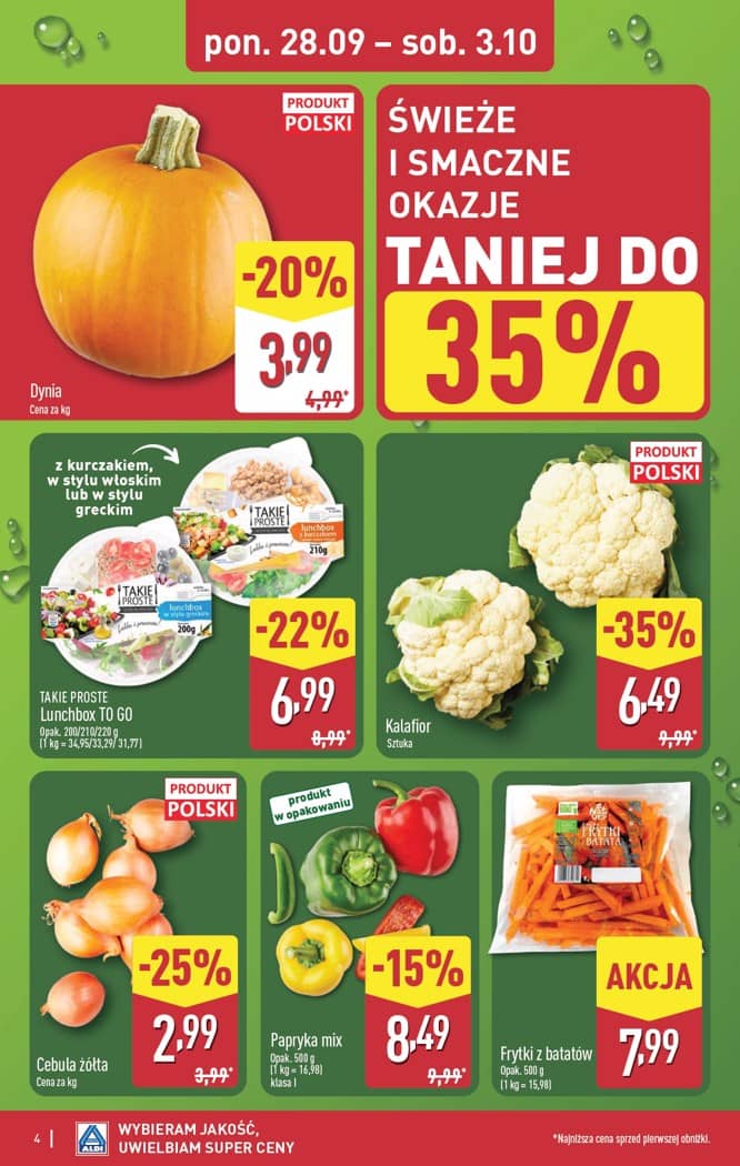 Aldi - Pełna oferta od poniedziałku 28.09 do soboty 3.10 4 puslapis