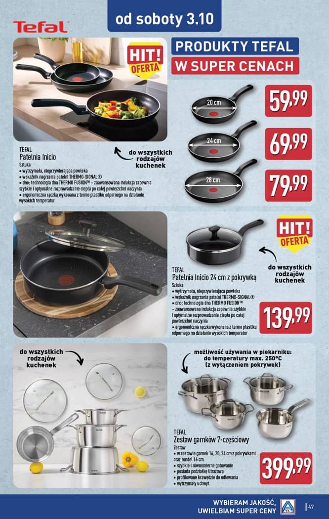 Aldi - Pełna oferta od poniedziałku 28.09 do soboty 3.10 47 puslapis