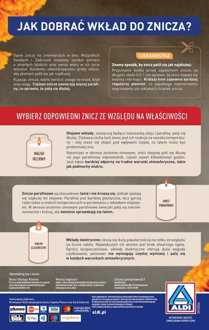 Aldi - Szeroka oferta zniczy w super cenach od poniedziałku 28.09 12 puslapis