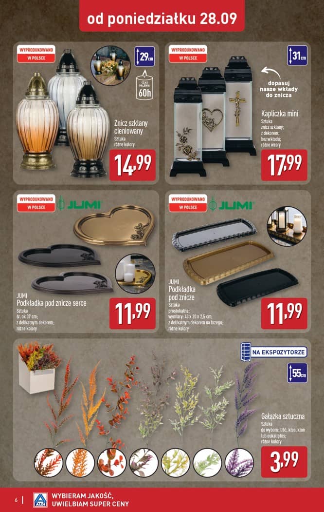 Aldi - Szeroka oferta zniczy w super cenach od poniedziałku 28.09 6 puslapis