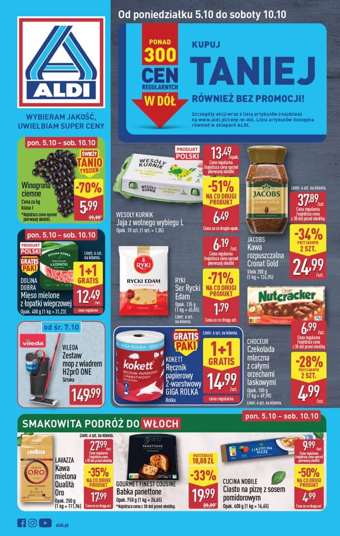 Aldi - Pełna oferta od poniedziałku 5.10 do soboty 10.10 1 puslapis