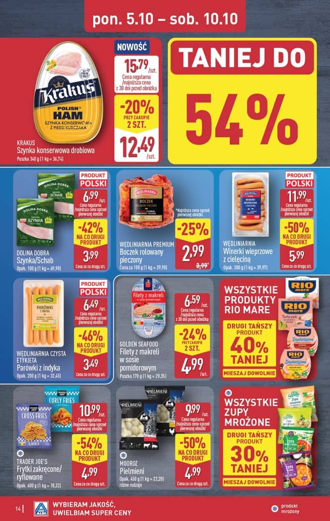Aldi - Pełna oferta od poniedziałku 5.10 do soboty 10.10 14 puslapis
