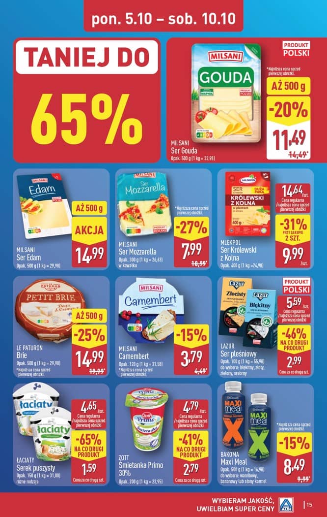 Aldi - Pełna oferta od poniedziałku 5.10 do soboty 10.10 15 puslapis