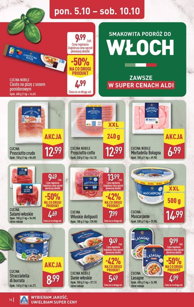 Aldi - Pełna oferta od poniedziałku 5.10 do soboty 10.10 16 puslapis
