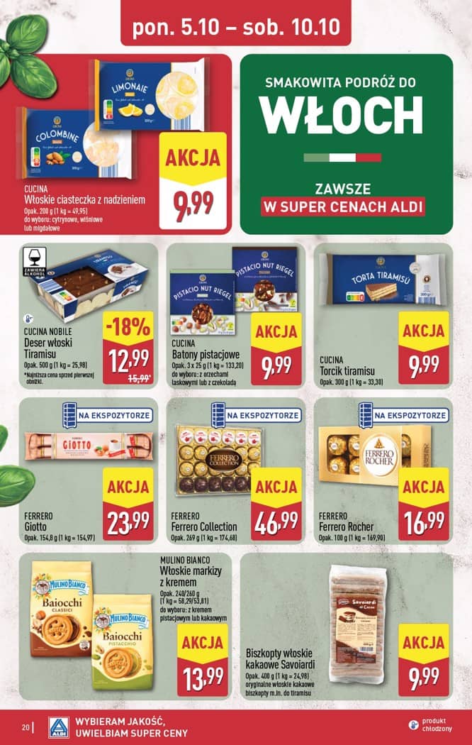 Aldi - Pełna oferta od poniedziałku 5.10 do soboty 10.10 20 puslapis