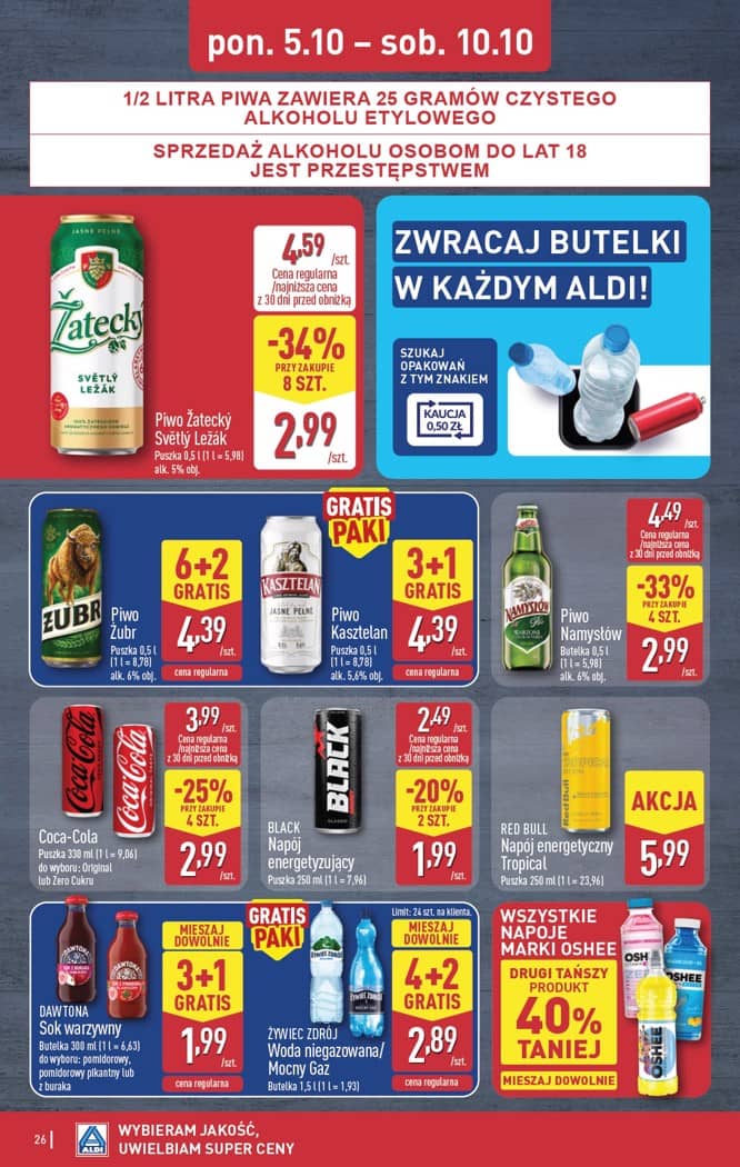 Aldi - Pełna oferta od poniedziałku 5.10 do soboty 10.10 26 puslapis