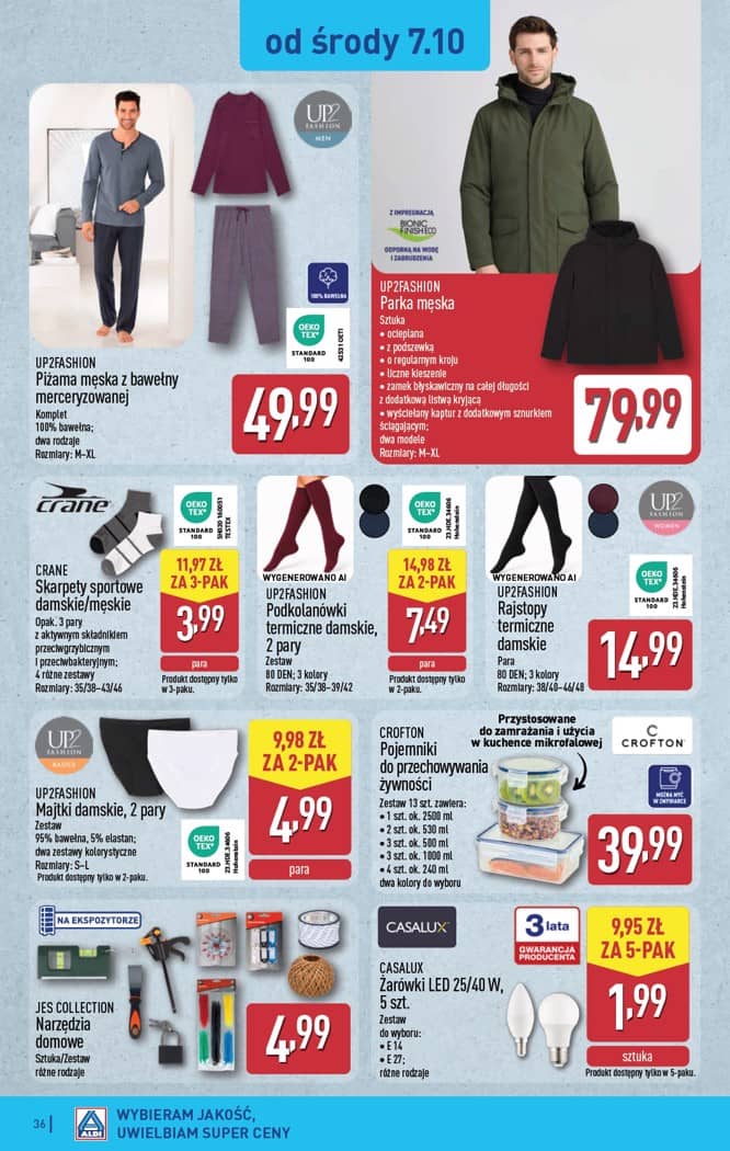 Aldi - Pełna oferta od poniedziałku 5.10 do soboty 10.10 36 puslapis