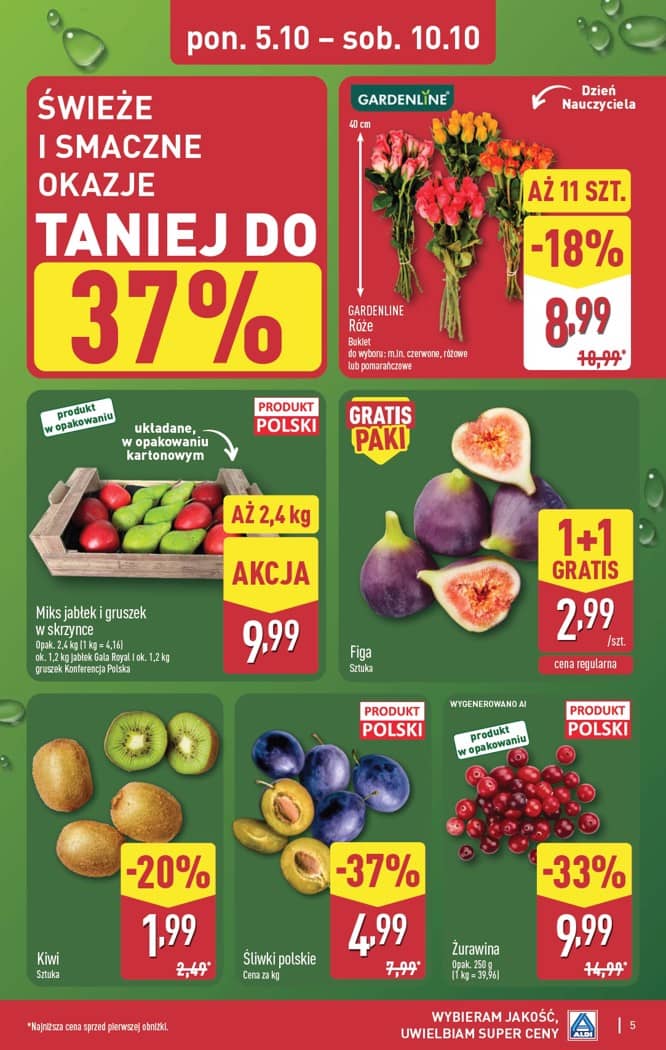 Aldi - Pełna oferta od poniedziałku 5.10 do soboty 10.10 5 puslapis