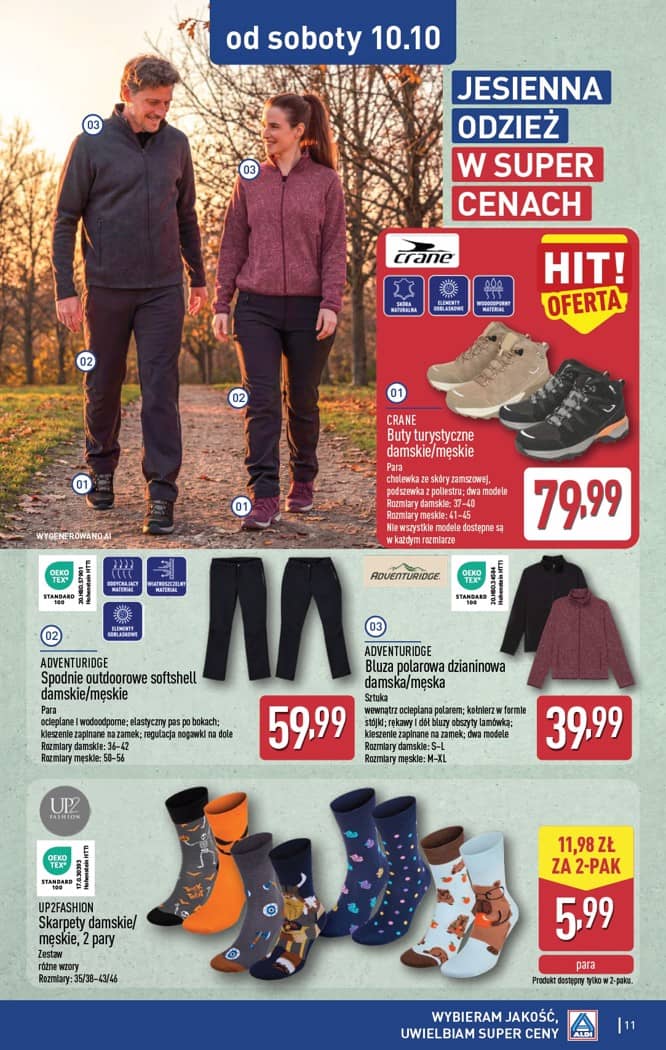 Aldi - Artykuły przemysłowe i tekstylia od środy 7.10 i od soboty 10.10 11 puslapis