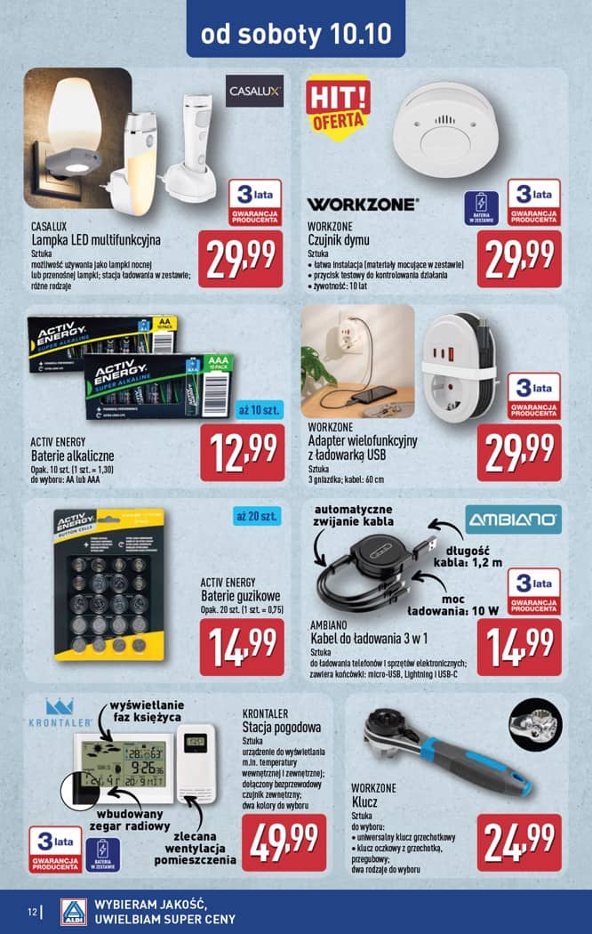 Aldi - Artykuły przemysłowe i tekstylia od środy 7.10 i od soboty 10.10 12 puslapis