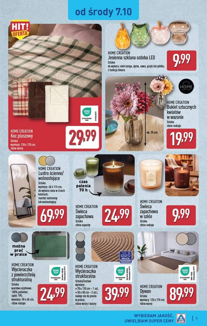 Aldi - Artykuły przemysłowe i tekstylia od środy 7.10 i od soboty 10.10 5 puslapis
