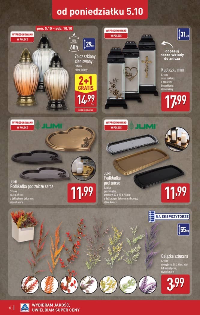 Aldi - Szeroka oferta zniczy w super cenach od poniedziałku 5.10 6 puslapis