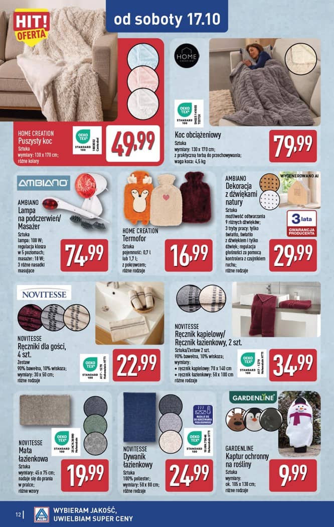 Aldi - Artykuły przemysłowe i tekstylia od środy 14.10 i od soboty 17.10 12 puslapis