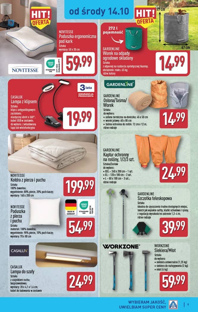Aldi - Artykuły przemysłowe i tekstylia od środy 14.10 i od soboty 17.10 9 puslapis