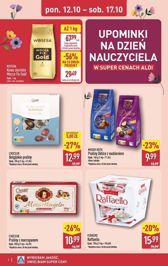 Aldi - Szeroka oferta upominków na dzień nauczyciela od poniedziałku 12.10 do soboty 17.10 2 puslapis