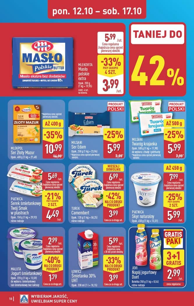 Aldi - Pełna oferta od poniedziałku 12.10 do soboty 17.10 18 puslapis