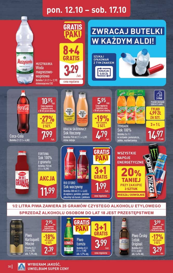 Aldi - Pełna oferta od poniedziałku 12.10 do soboty 17.10 30 puslapis