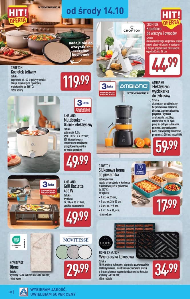 Aldi - Pełna oferta od poniedziałku 12.10 do soboty 17.10 38 puslapis