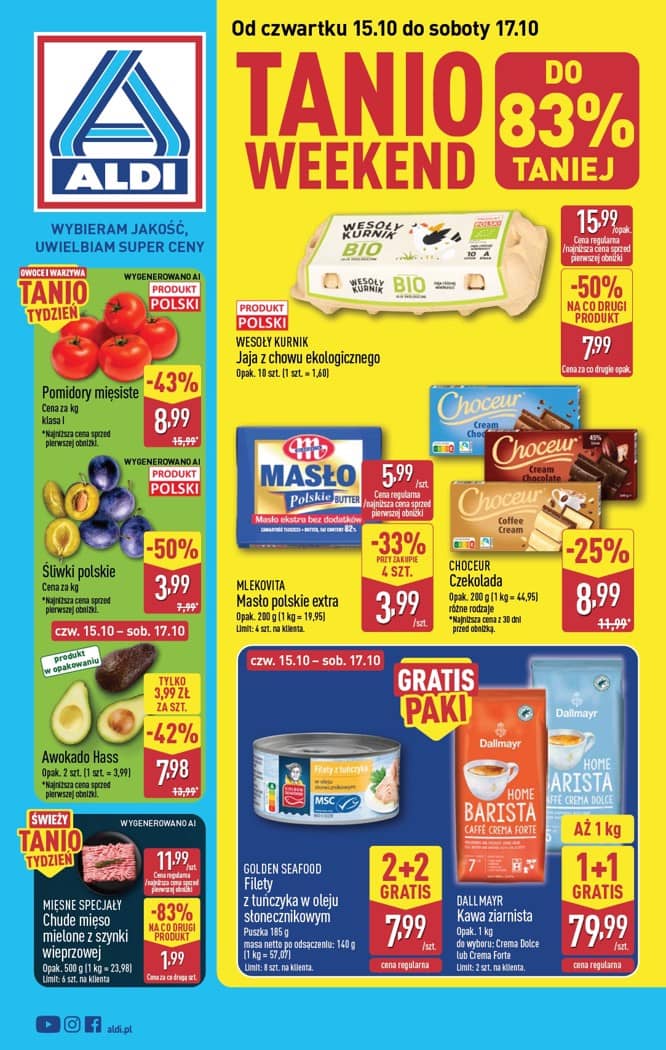 Aldi - Oferta weekendowa od czwartku 15.10 do soboty 17.10 1 puslapis