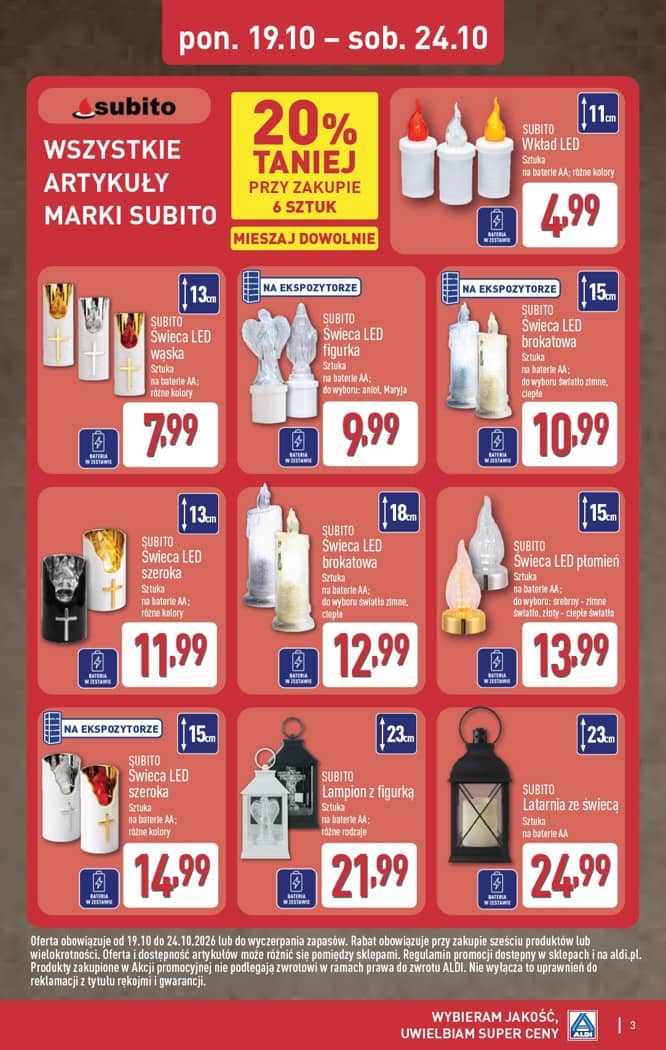 Aldi - Artykuły przemysłowe i tekstylia od środy 21.10 i od soboty 24.10 3 puslapis