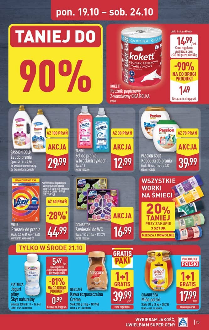 Aldi - Pełna oferta od poniedziałku 19.10 do soboty 24.10 23 puslapis