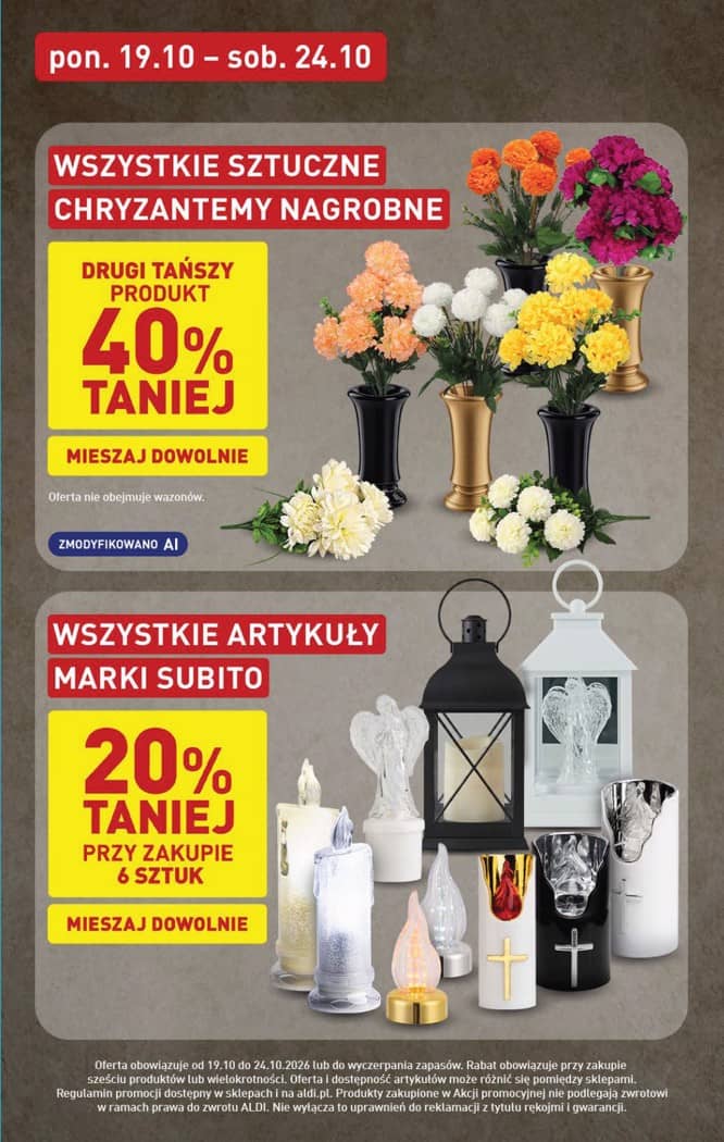 Aldi - Pełna oferta od poniedziałku 19.10 do soboty 24.10 29 puslapis