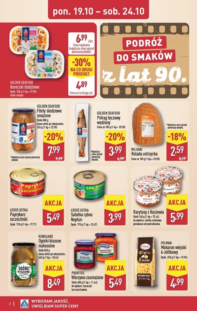 Aldi - Podróż do smaków z lat 90. od poniedziałku 19.10 do soboty 24.10 2 puslapis