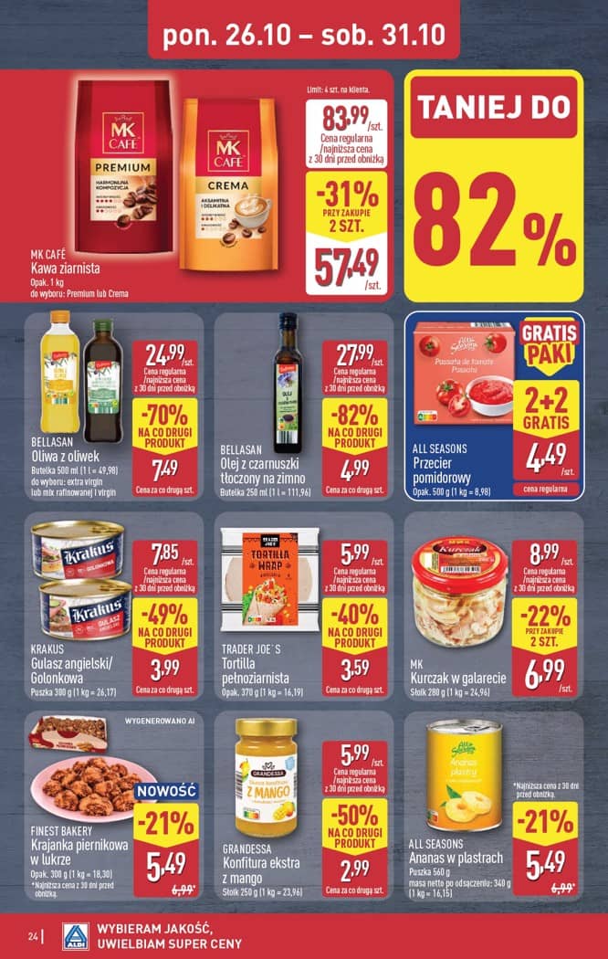 Aldi - Pełna oferta od poniedziałku 26.10 do soboty 31.10 24 puslapis