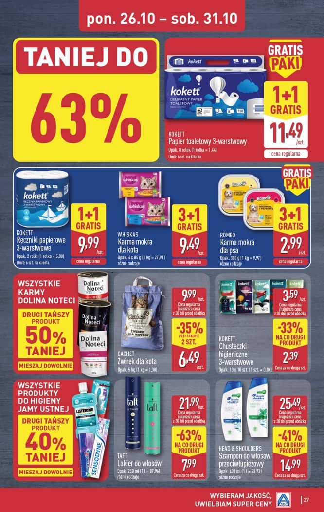 Aldi - Pełna oferta od poniedziałku 26.10 do soboty 31.10 27 puslapis