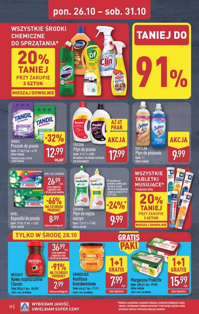 Aldi - Pełna oferta od poniedziałku 26.10 do soboty 31.10 28 puslapis