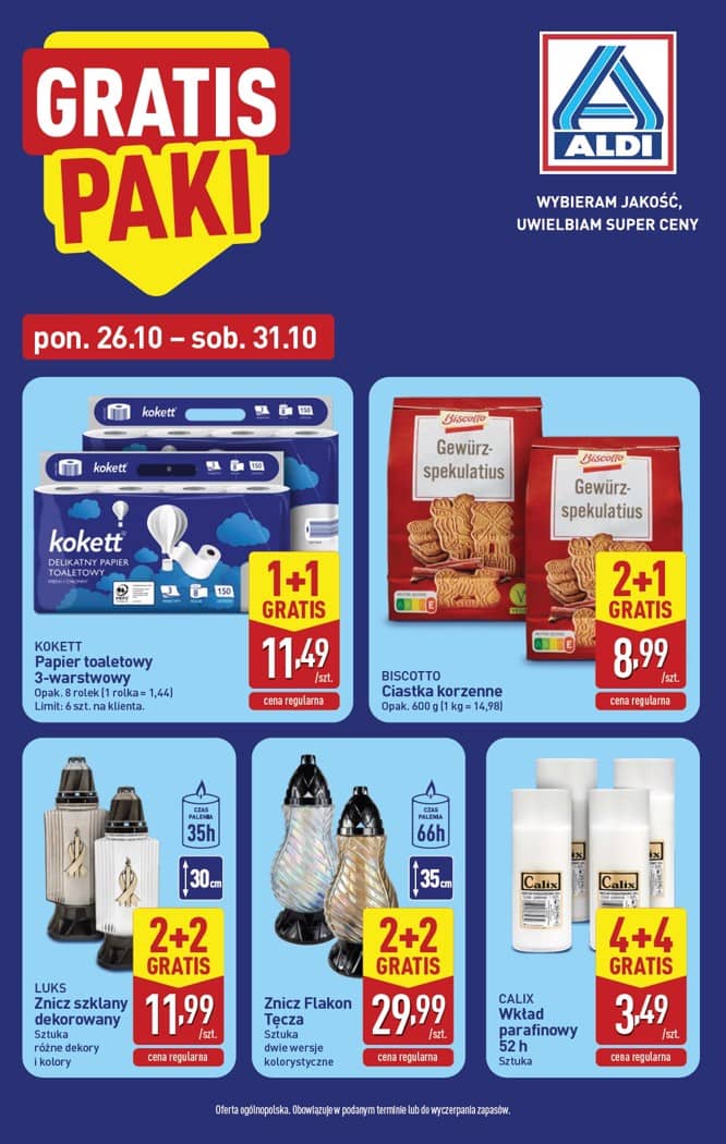 Aldi - Pełna oferta od poniedziałku 26.10 do soboty 31.10 29 puslapis