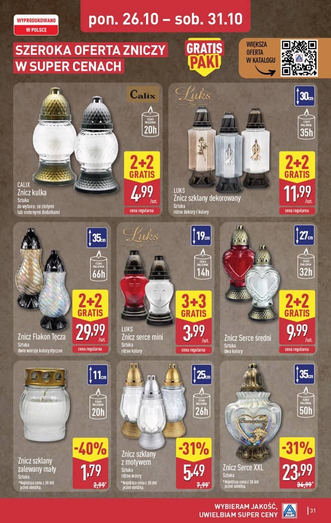 Aldi - Pełna oferta od poniedziałku 26.10 do soboty 31.10 31 puslapis