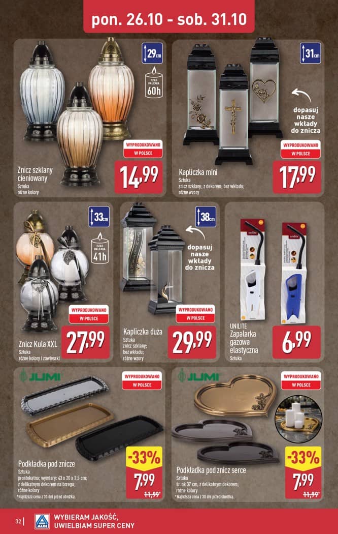 Aldi - Pełna oferta od poniedziałku 26.10 do soboty 31.10 32 puslapis