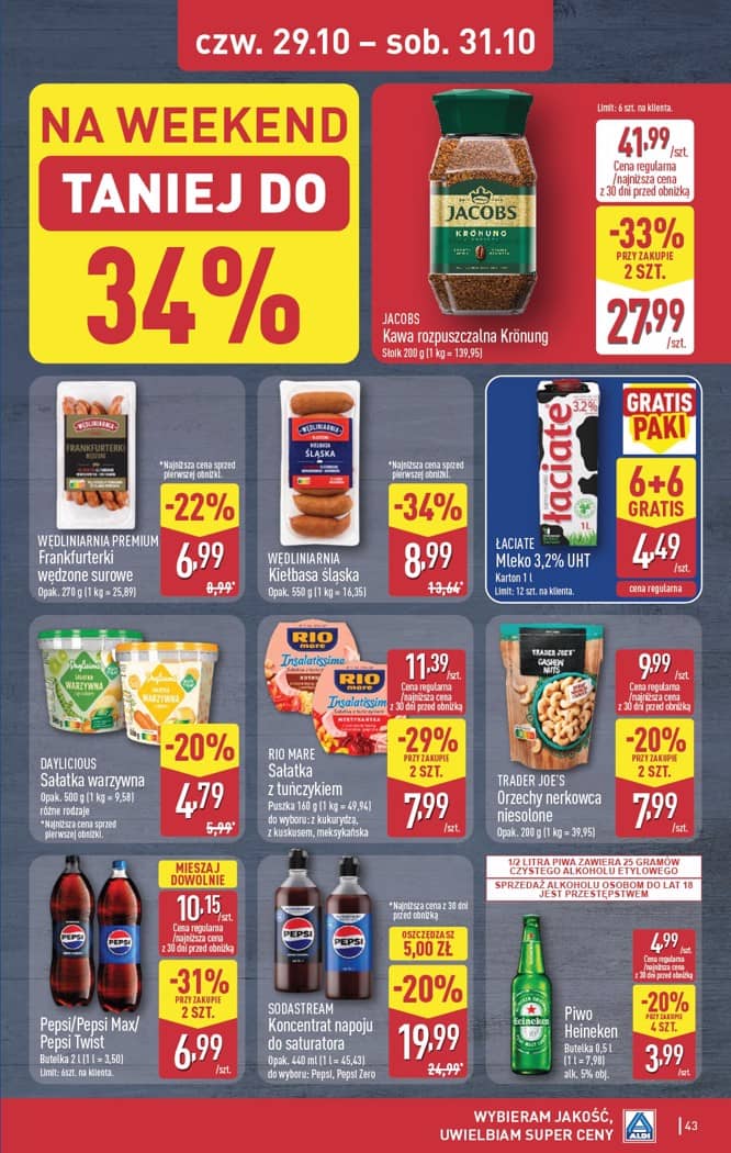 Aldi - Pełna oferta od poniedziałku 26.10 do soboty 31.10 43 puslapis