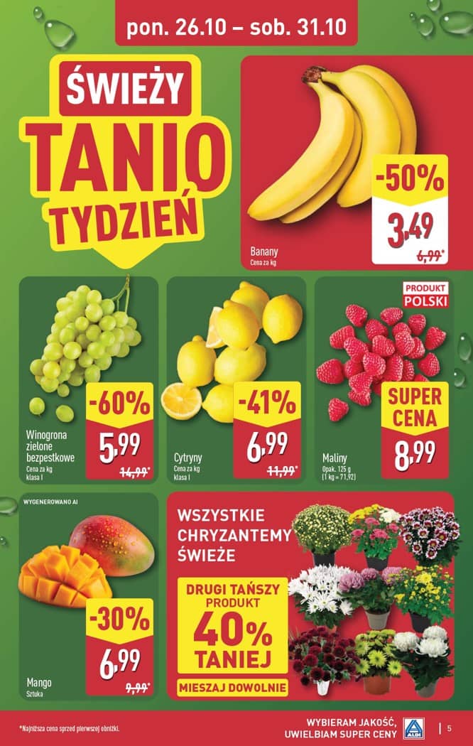 Aldi - Pełna oferta od poniedziałku 26.10 do soboty 31.10 5 puslapis