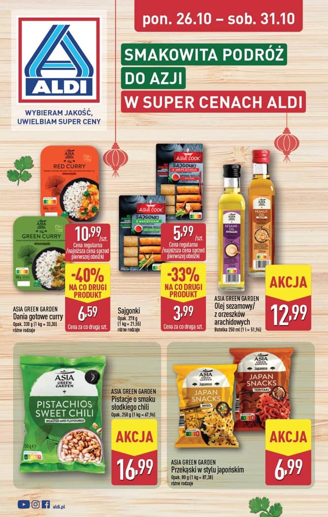 Aldi - Smakowita podróż do Azji od poniedziałku 26.10. do soboty 31.10 1 puslapis