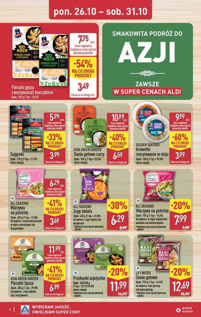 Aldi - Smakowita podróż do Azji od poniedziałku 26.10. do soboty 31.10 2 puslapis