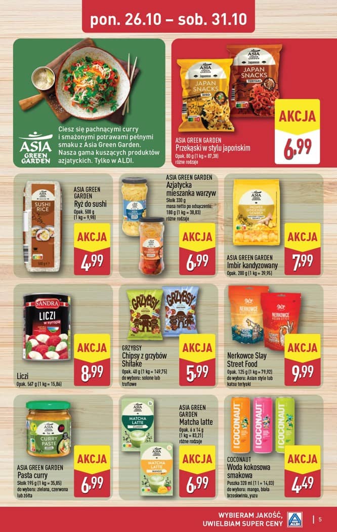 Aldi - Smakowita podróż do Azji od poniedziałku 26.10. do soboty 31.10 5 puslapis