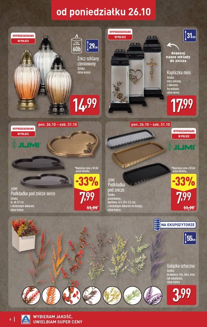 Aldi - Szeroka oferta zniczy w super cenach od poniedziałku 26.10 6 puslapis