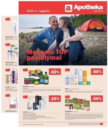 Apotheka - Apotheka vaistinės akcijos / Rugpjūtis 2025-08-01 – 2025-08-31