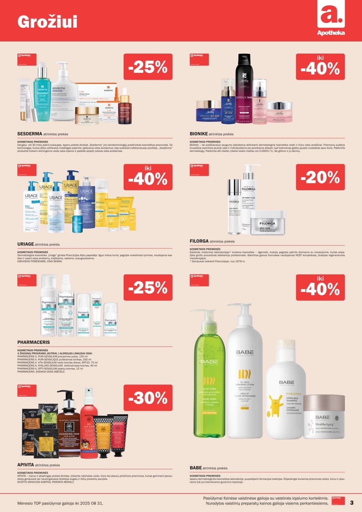 Apotheka - Apotheka vaistinės akcijos / Rugpjūtis 3 puslapis