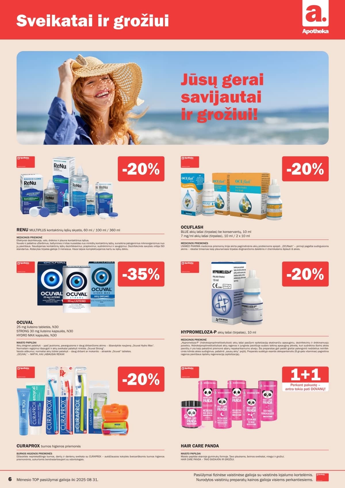 Apotheka - Apotheka vaistinės akcijos / Rugpjūtis 6 puslapis