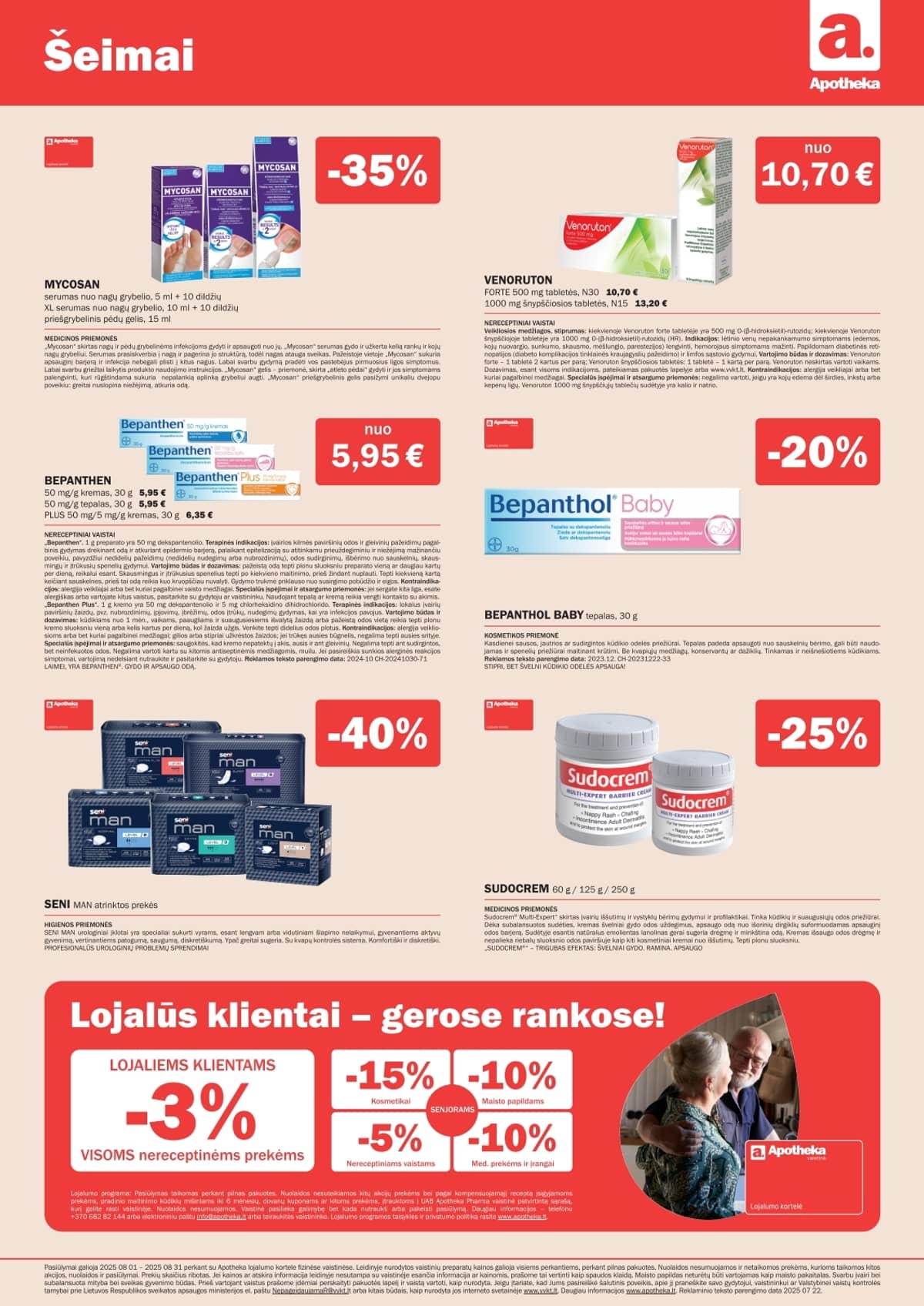 Apotheka - Apotheka vaistinės akcijos / Rugpjūtis 8 puslapis