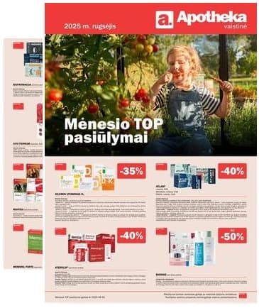 Apotheka - Apotheka vaistinės akcijos / Rugsėjis 2025-09-01 – 2025-09-30