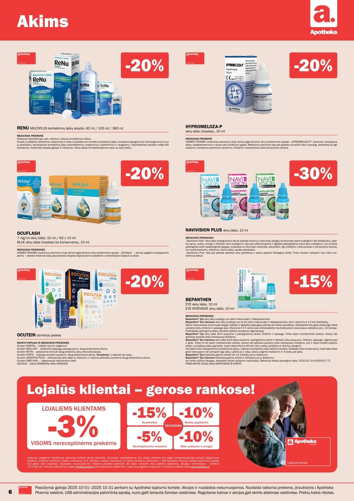 Apotheka - Apotheka vaistinės akcijų leidinys | 2025-10-01 - 2025-10-31 6 puslapis