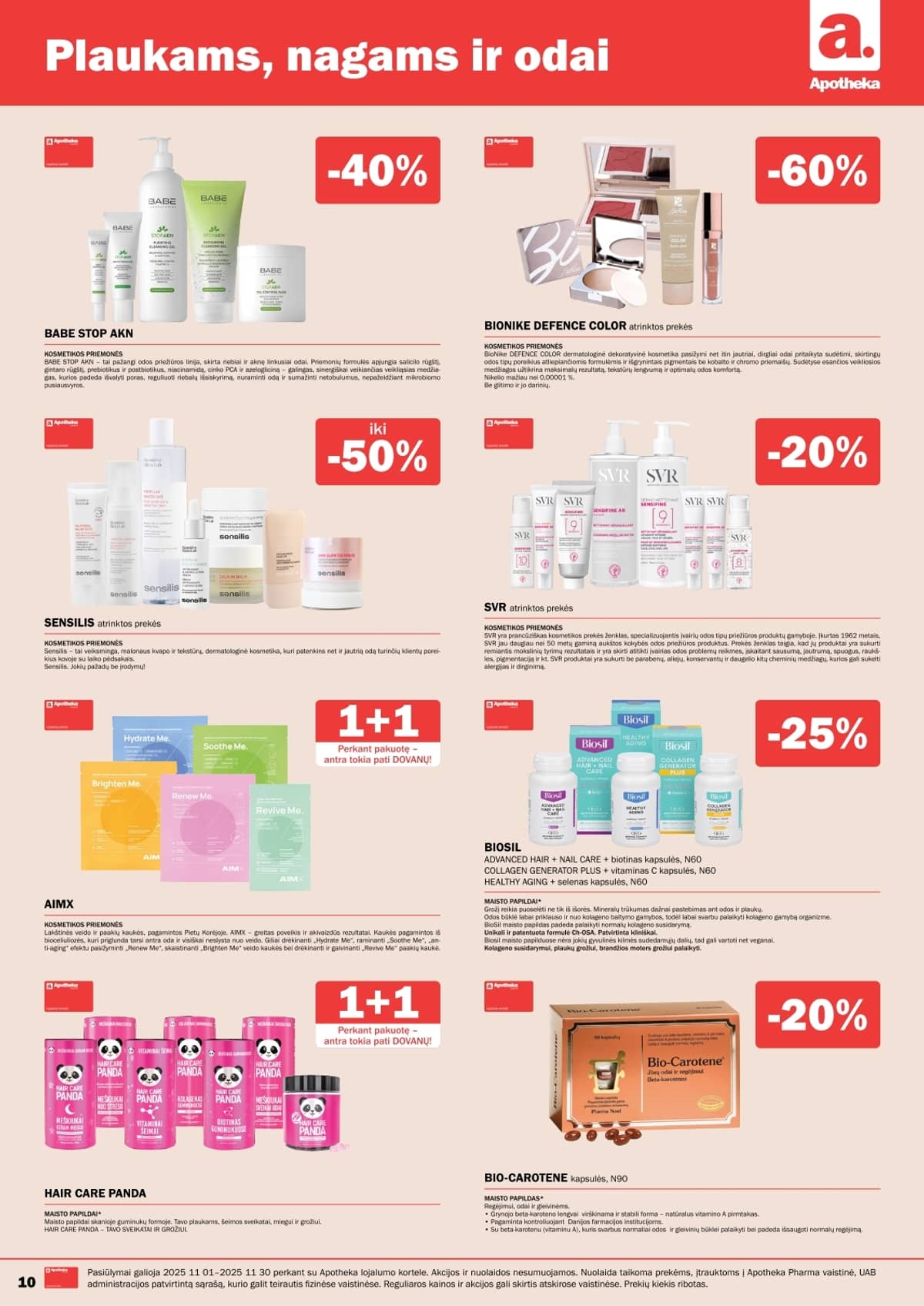 Apotheka - Apotheka vaistinės akcijos / Lapkritis 10 puslapis