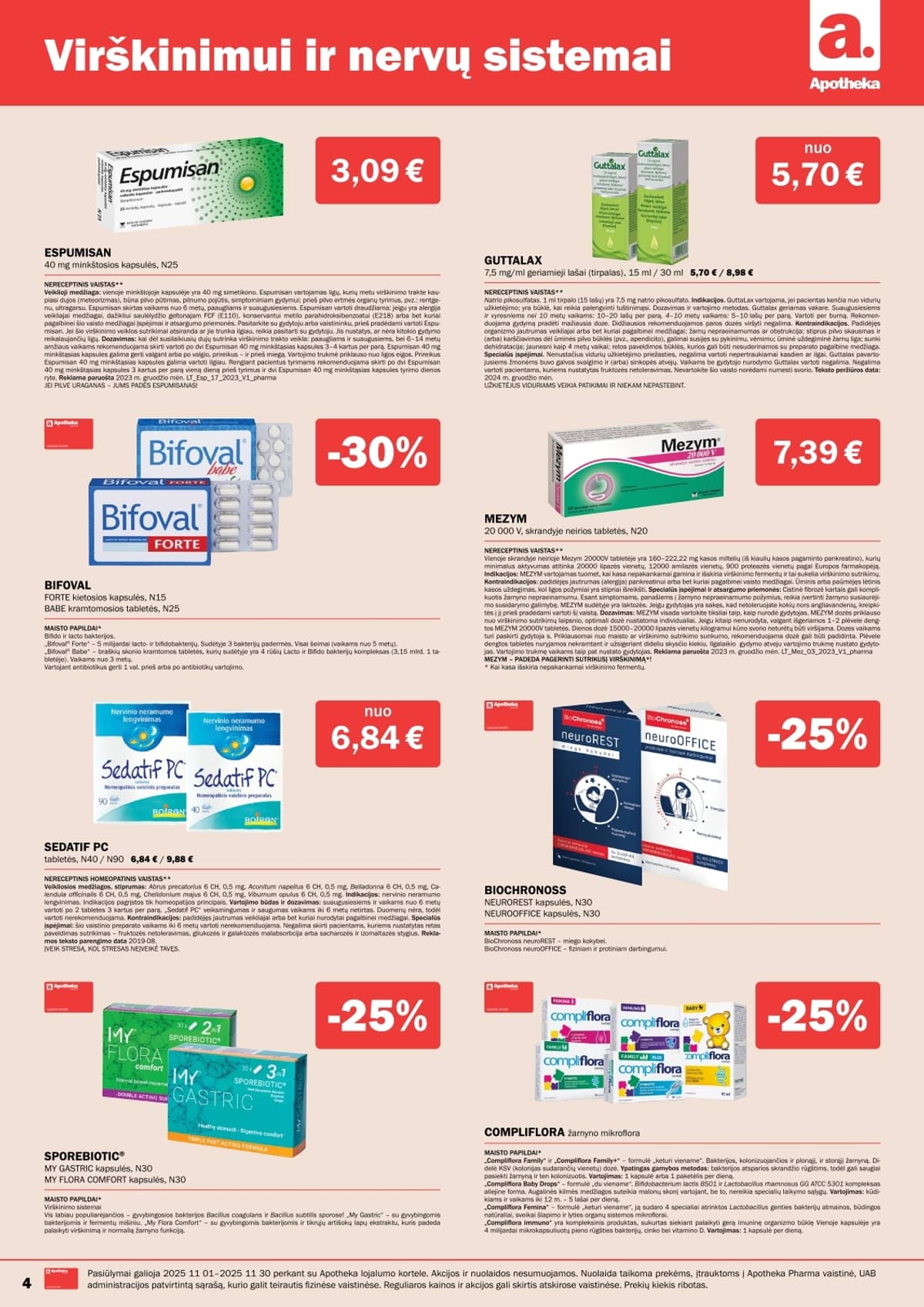 Apotheka - Apotheka vaistinės akcijos / Lapkritis 4 puslapis