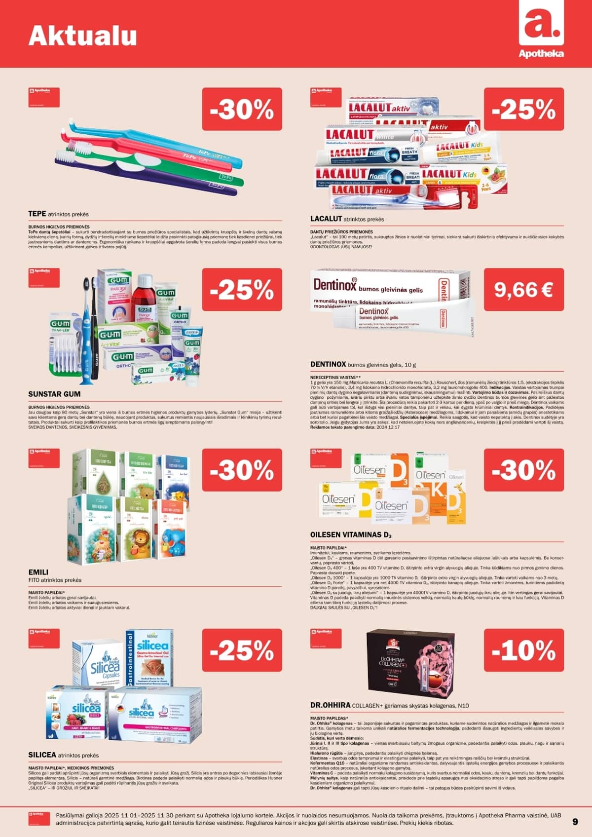 Apotheka - Apotheka vaistinės akcijos / Lapkritis 9 puslapis