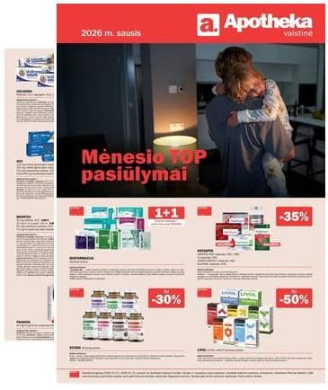 Apotheka - Apotheka vaistinės akcijos / Sausis 2026-01-01 – 2026-01-31