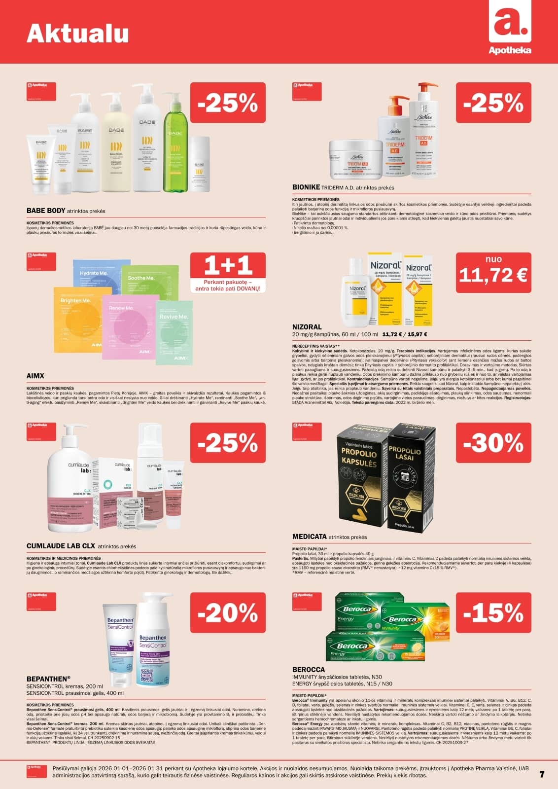 Apotheka - Apotheka vaistinės akcijos / Sausis 7 puslapis